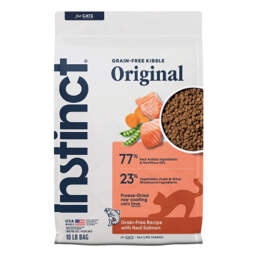 Instinct Dry Food Original Grain-Free Recipe w/Salmon 10lb Instinct Dry Food Original Grain-Free Recipe w/Salmon 10lb